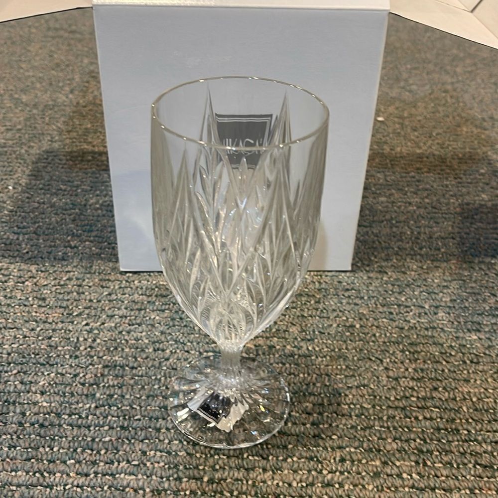 Mikasa Park Ridge Iced Beverage Glasses Goblets Stems new in box (4)